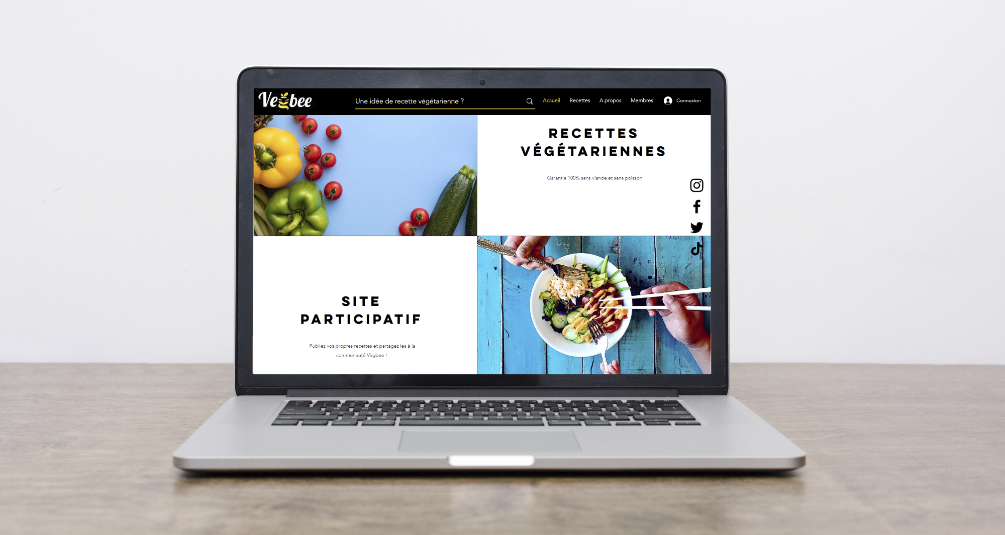 Mockup du site